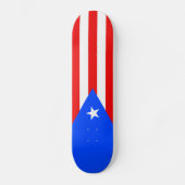 Skateboard Drapeau de Porto Rico (Recto)
