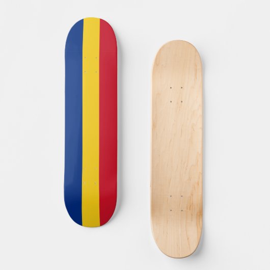 Skateboard Drapeau de Roumanie (Recto)