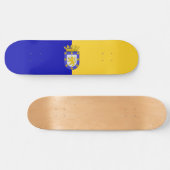 Skateboard Drapeau de Santiago (capitale chilienne) (Horz)
