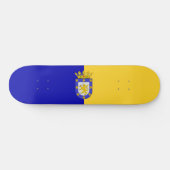 Skateboard Drapeau de Santiago (capitale chilienne) (Horz)