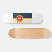 Skateboard Drapeau de Tulsa, Oklahoma (Horz)