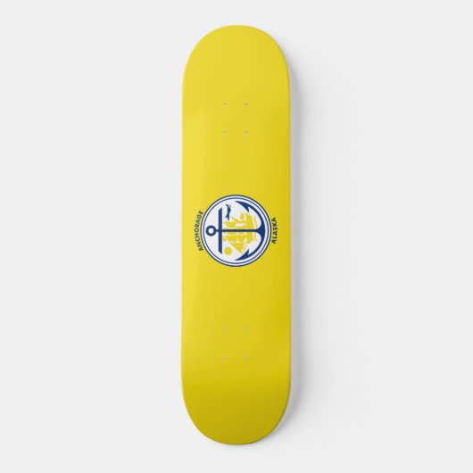 Skateboard Drapeau de ville d'Anchorage (Alaska) (Recto)