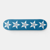 Skateboard Drapeau de ville de Houston, le Texas (Horz)