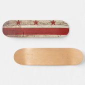 Skateboard Drapeau de Washington DC sur le vieux grain en (Horz)