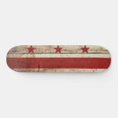 Skateboard Drapeau de Washington DC sur le vieux grain en (Horz)