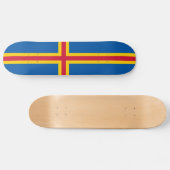 Skateboard Drapeau des îles Åland patriotiques (Horz)
