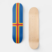 Skateboard Drapeau des îles Åland patriotiques (Recto)