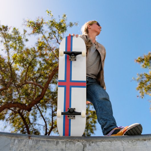 Skateboard Drapeau des îles Féroé (Extérieur 1)