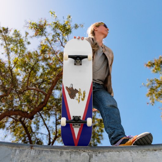 Skateboard Drapeau des Samoa américaines (Extérieur 1)