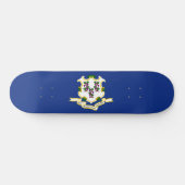 Skateboard Drapeau d'État du Connecticut (Horz)