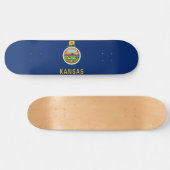 Skateboard Drapeau d'État du Kansas (Horz)