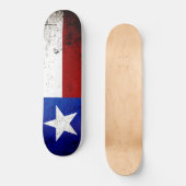 Skateboard Drapeau d'état du Texas Grunge noir (Recto)