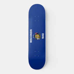 Skateboard Drapeau d'État du Wisconsin