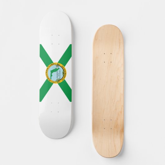 Skateboard Drapeau d'Hollywood, Floride (Recto)