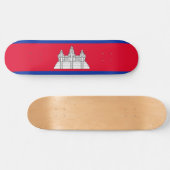 Skateboard Drapeau du Cambodge (Horz)