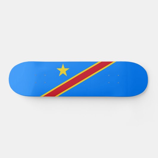 Skateboard Drapeau du Congo Kinshasa (Horz)