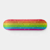 Skateboard Drapeau du Gay pride de Parties scintillant arc-en (Horz)
