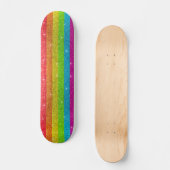 Skateboard Drapeau du Gay pride de Parties scintillant arc-en (Recto)