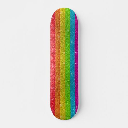 Skateboard Drapeau du Gay pride de Parties scintillant arc-en (Devant)