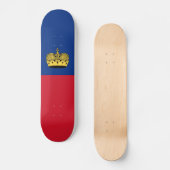 Skateboard Drapeau du Liechtenstein (Recto)