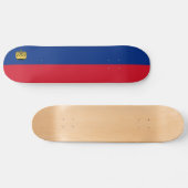 Skateboard Drapeau du Liechtenstein (Horz)