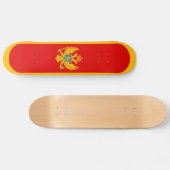 Skateboard Drapeau du Monténégro (Horz)
