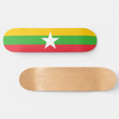 Skateboard Drapeau du Myanmar (Birmanie) (Horz)
