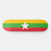 Skateboard Drapeau du Myanmar (Birmanie) (Horz)