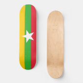 Skateboard Drapeau du Myanmar (Birmanie) (Recto)