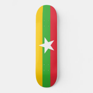 Skateboard Drapeau du Myanmar (Birmanie)