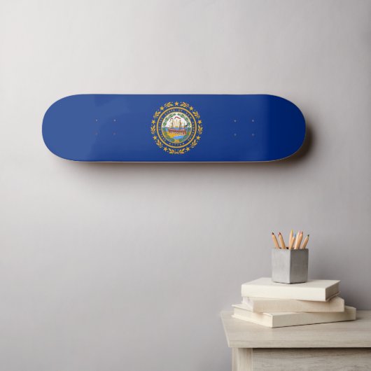 Skateboard Drapeau du New Hampshire (Art mural (Horz))