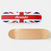 Skateboard Drapeau du Royaume-Uni / Union Jack | Personnalisé (Horz)