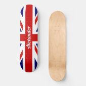 Skateboard Drapeau du Royaume-Uni / Union Jack | Personnalisé (Recto)
