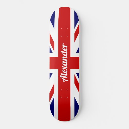 Skateboard Drapeau du Royaume-Uni / Union Jack | Personnalisé (Recto)