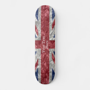 Skateboard Drapeau d'Union Jack - froissé