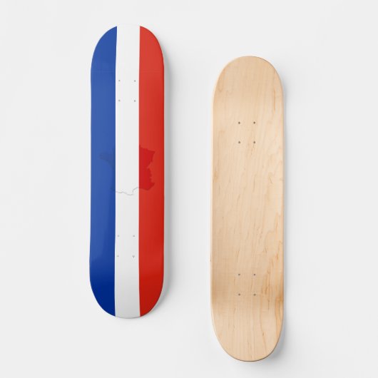Skateboard drapeau français (Recto)