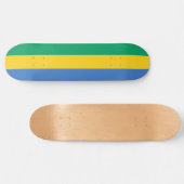 Skateboard Drapeau gabonais (Gabon) (Horz)