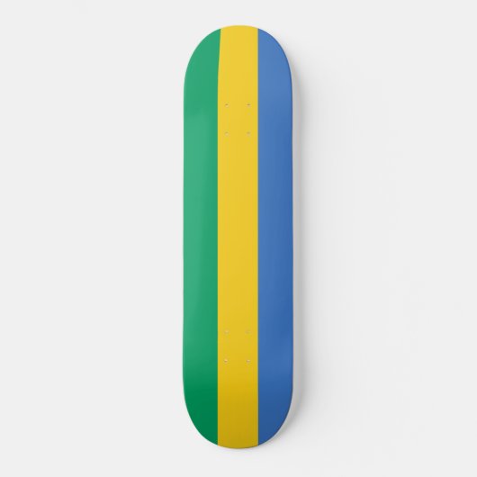Skateboard Drapeau gabonais (Gabon) (Recto)