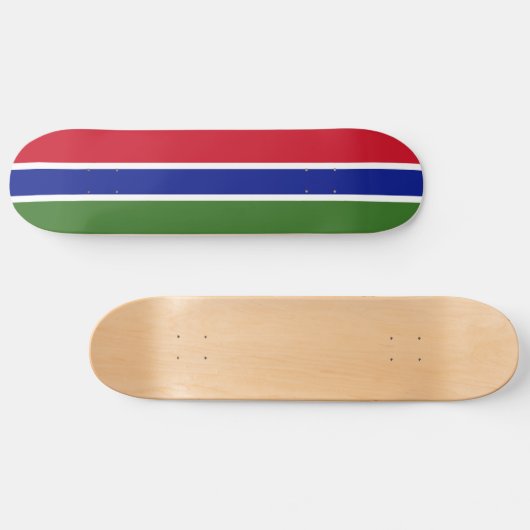 Skateboard Drapeau Gambie (Horz)