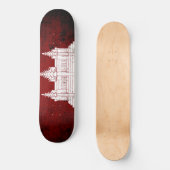 Skateboard Drapeau grunge noir du Cambodge (Recto)