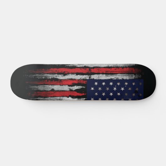 Skateboard Drapeau Grunge U.S.A (Horz)