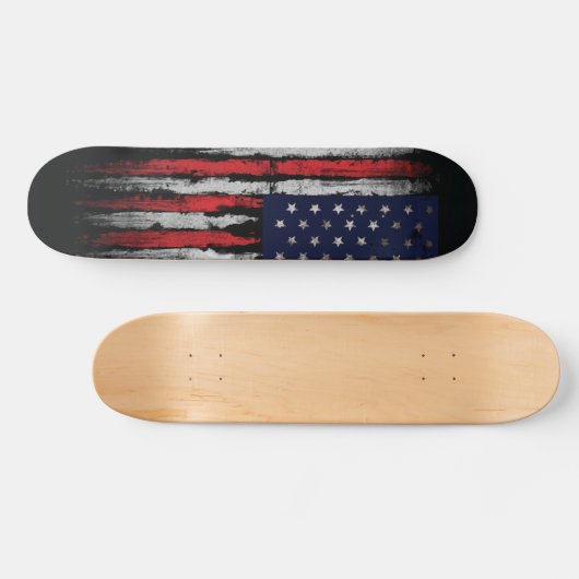 Skateboard Drapeau Grunge U.S.A (Horz)