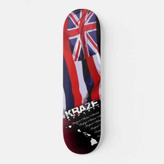 Skateboard Drapeau hawaïen (Recto)
