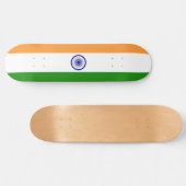 Skateboard Drapeau indien (Inde) (Pays d'Asie du Sud) (Bharat (Horz)