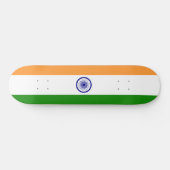 Skateboard Drapeau indien (Inde) (Pays d'Asie du Sud) (Bharat (Horz)