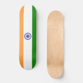 Skateboard Drapeau indien (Inde) (Pays d'Asie du Sud) (Bharat (Recto)