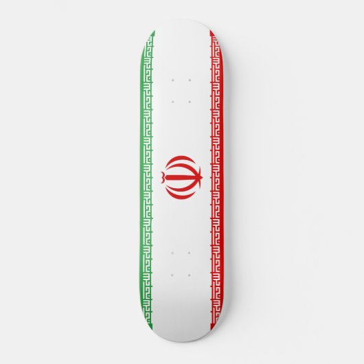 Skateboard Drapeau iranien (Iran) (Persan) (Recto)