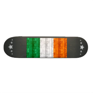 Skateboard Drapeau irlandais en bois