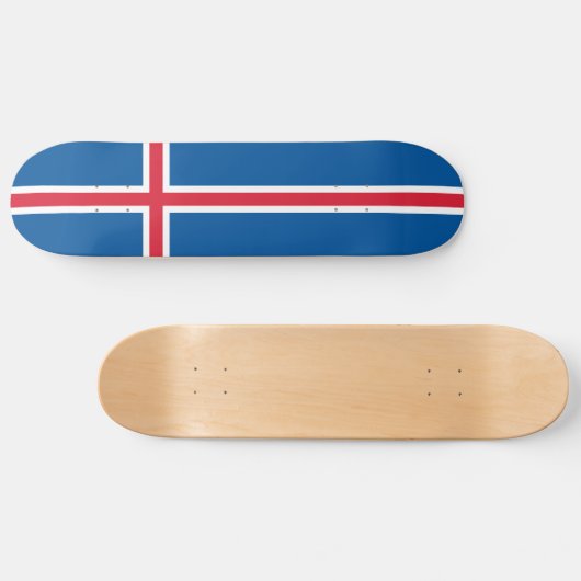 Skateboard Drapeau Islande (Horz)
