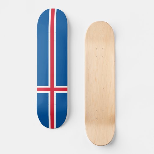 Skateboard Drapeau Islande (Recto)